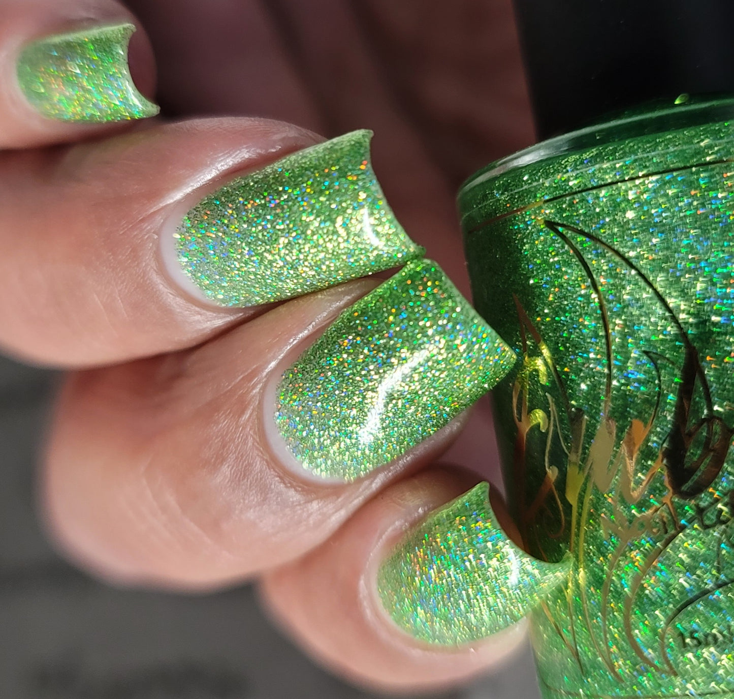 not your usual green nail color Crowd Surfing