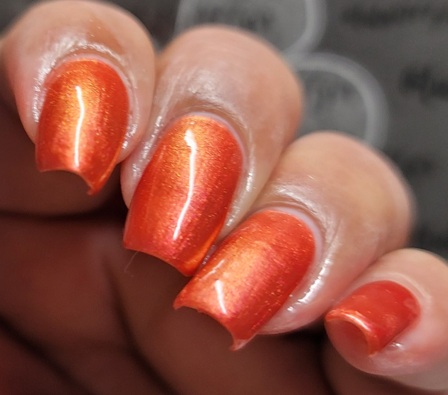 Flys Open on nails for a copper glow