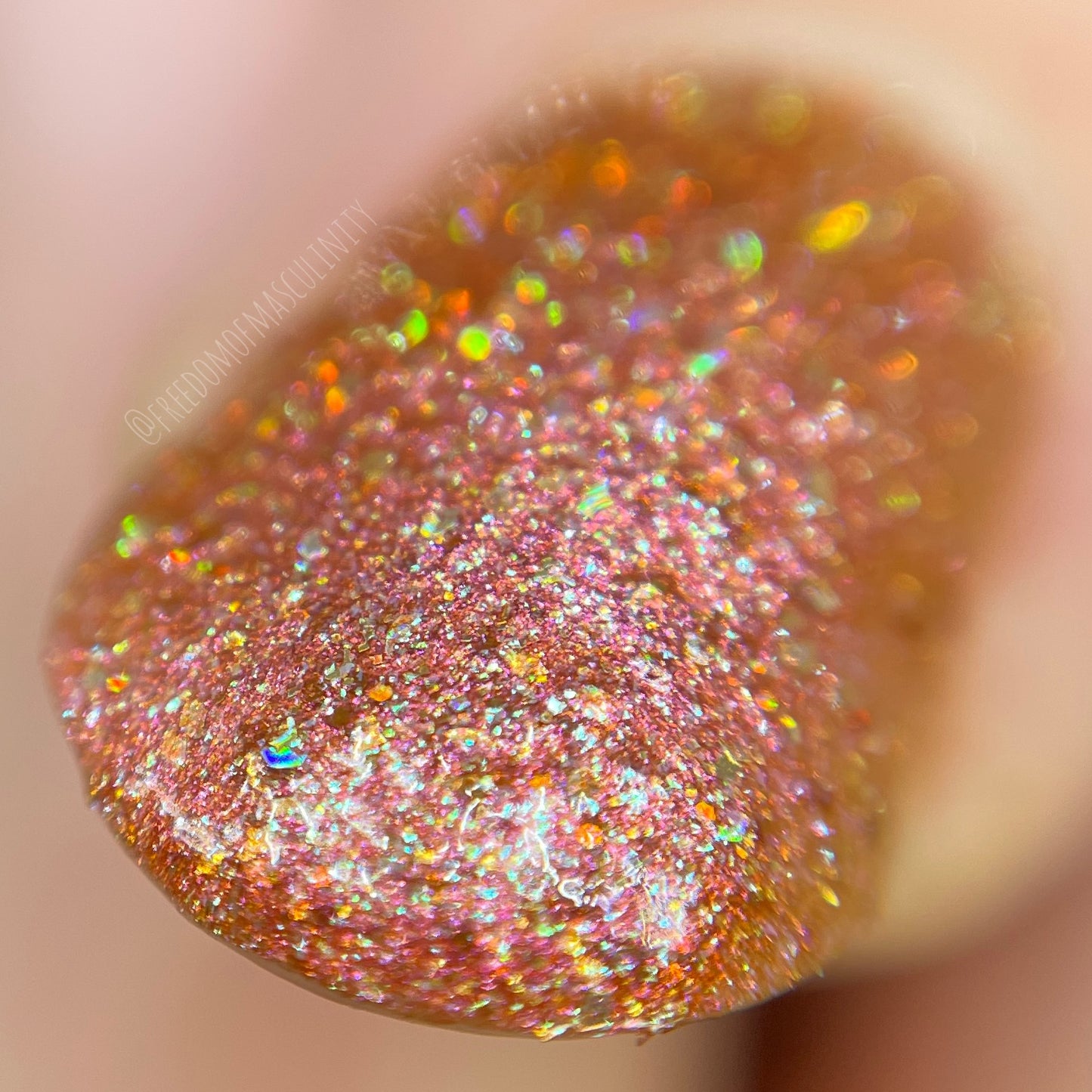 Booger's holographic glitter detail